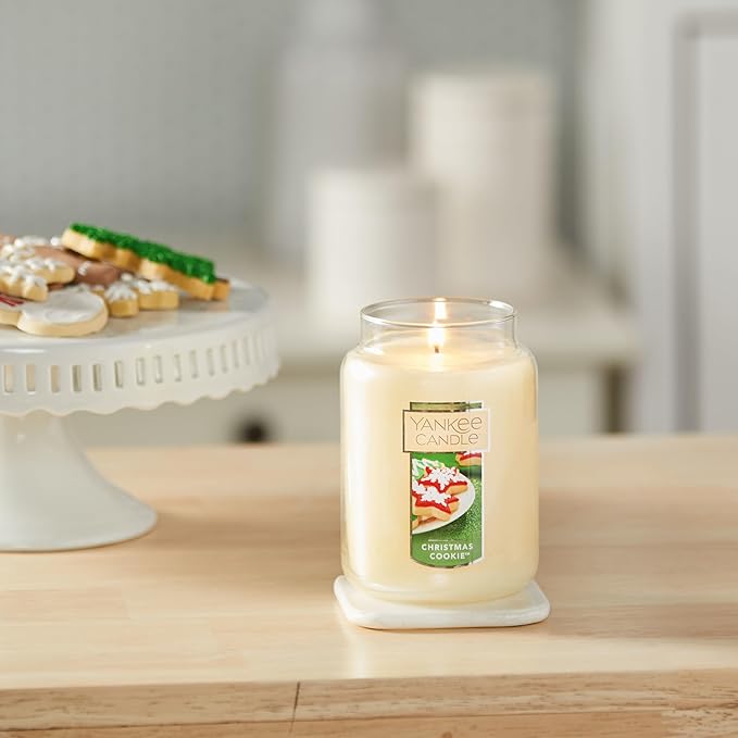 Yankee Candle Christmas Cookie Scented Classic 22oz Large Jar Single Wick Candle Over 110 Hours of Burn Time Perfect for Holiday Gifting and Celebration - Bloomnest