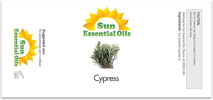 Sun Essential Oils Cypress Essential Oil 16oz Bulk for Aromatherapy, Diffuser, and Muscle Ease - Bloomnest