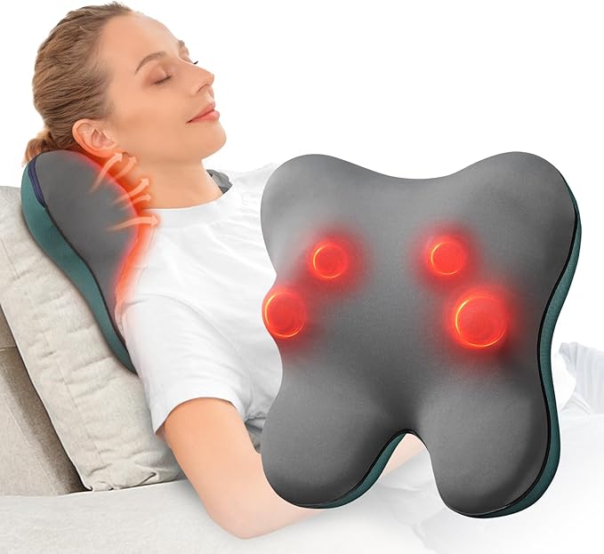 BOB AND BRAD Back Massager with Heat FSA Eligible/HSA Eligible, EZBack Corded Neck Massager for Pain Relief Deep Tissue, Shiatsu Back and Neck Massage Pillow, Full Body Use, Ideal Gifts for Women Men - Bloomnest