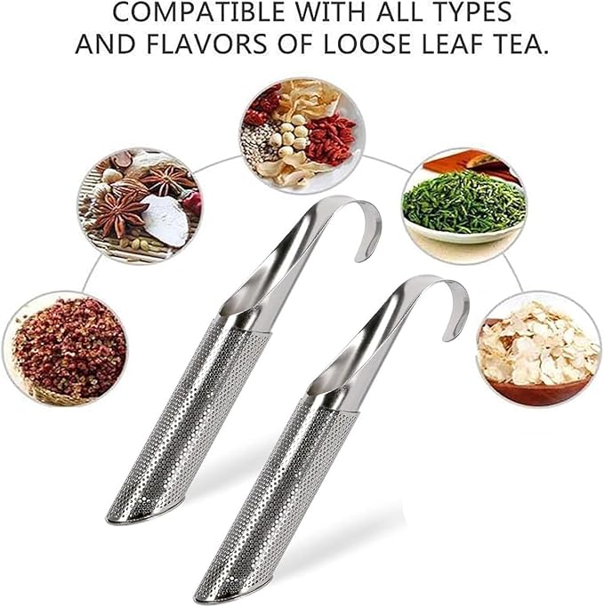 3PCS Stainless Steel Tea Diffuser & Strainers, Long-handle Filters for Loose Leaf Tea, Coffee, Spices - Bloomnest