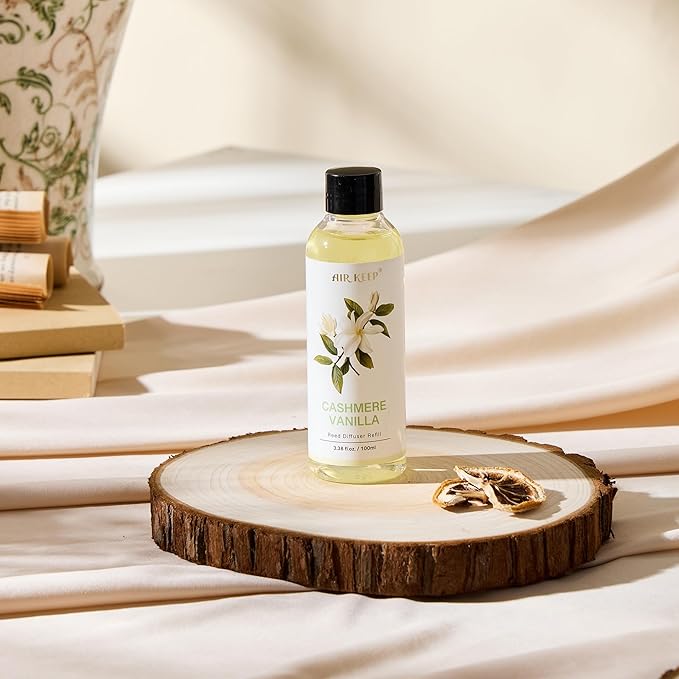 Airkeep Reed Diffuser Oil Refill/Cashmere Vanilla/3.38 oz(100ml)/3 Pack/Scented Oil Refill for Reed Diffuser Home Fragrance for Bedroom, Bathroom Office Home Decor - Bloomnest