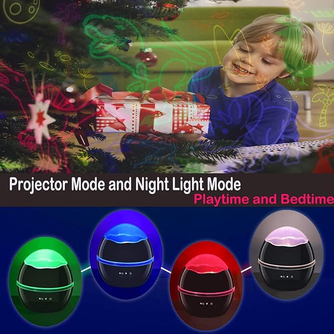 MINGKIDS Kids Night Lights for Bedroom,Project Dinosaurs and Vehicles on Wall or Ceiling,Room Lights for Baby Toddler,2 to 9 Year Old Gifts for Boys Girls - Bloomnest