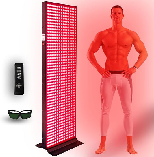Red Light Therapy Device for Full Body, 630nm, 660nm, 810nm & 850nm, Near Infrared Dual-Chip Clinical Grade LED Panel for Smooth Skin, Weight & Pain Management and Overall Wellness (4000-Watt 800-LED) EXESAS