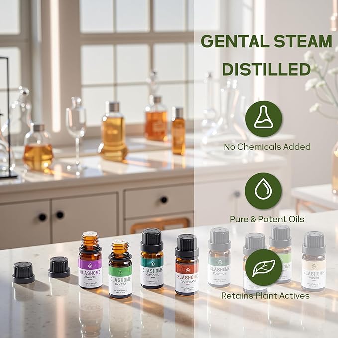 Essential Oils for Diffusers for Home – 20-Pack Essential Oil Set for Sleep & Refreshing Scents – Premium Aromatherapy Diffuser Oils Scents for Home in Wooden Gift Box, Best Gift for Any Occasion - Bloomnest