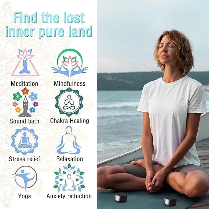 Meditation System,Electronic Tibetan Singing Bowl,Sound Bath Machine for Meditation,Mindfulness,Sound Bath,Chakra Healing, Stress Relief,Sound Therapy,Yoga Practice,Relaxation