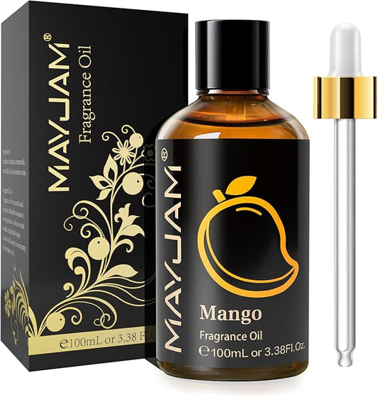 MAYJAM 100ML/3.38FL.OZ Mango Fragrance Oils with Glass Dropper, Essential Oils for Diffusers for Home, Long Lasting Scented Oils for Diffusers Soap Candle Making - Bloomnest