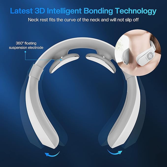 COMFIER FSA Eligible Cordless Neck Massager for Pain Relief Deep Tissue, Vibration Travel Massager,Portable HSA Neck Massager for Office COMFIER