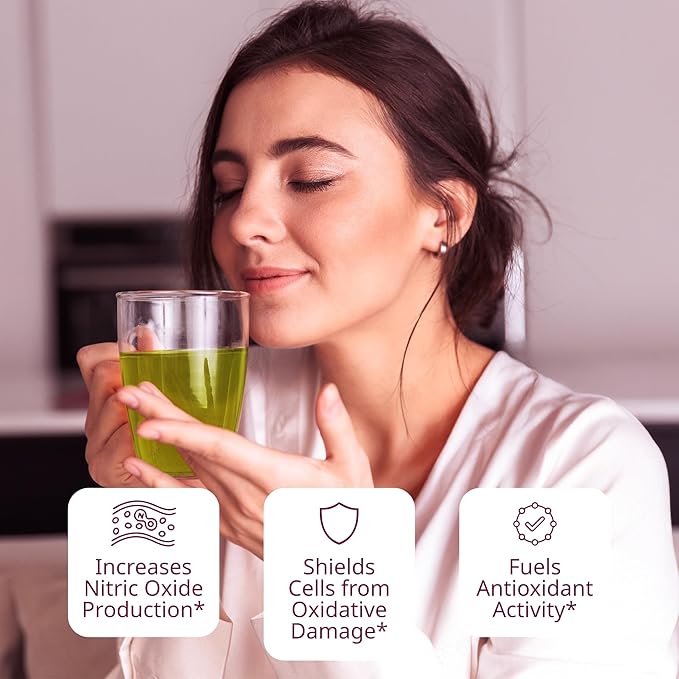 VINIA Signature Green Tea Bags, Made with Organic Green Tea, Infused with Piceid Resveratrol for Heart Health, Nitric Oxide, Physical Energy, Alertness, Blood Flow, Keto, Kosher, NON-GMO. 30 Ct - Bloomnest