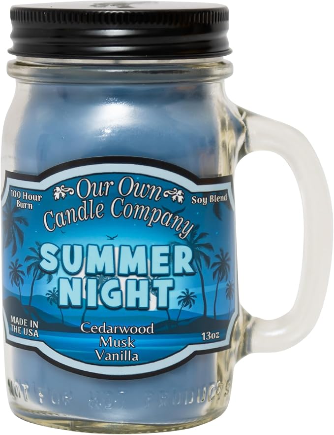 Our Own Candle Company, Summer Night Scented Mason Jar Candle, 100 Hour Burn Time, 13 Ounces - Bloomnest