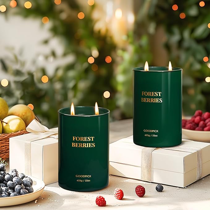 Goodpick Forest Berries Candles, Scented Candles for Home, 22oz Soy Wax, Long Burning 120hrs, Juicy Fruity Living Room Gift - Bloomnest