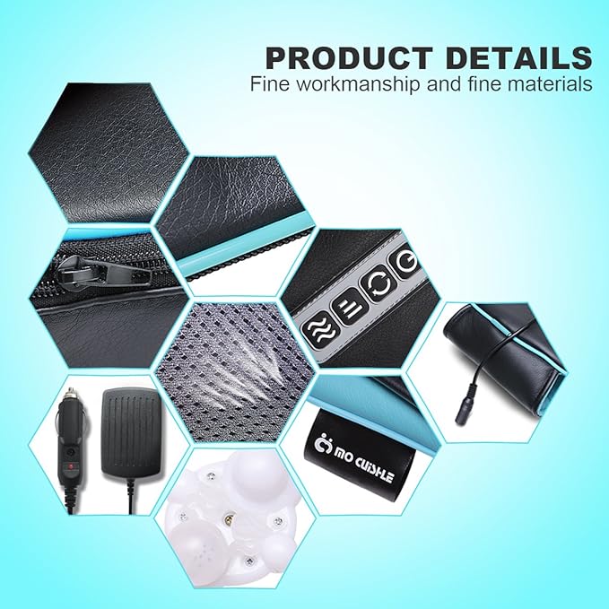 Mo Cuishle Shiatsu Neck and Shoulder Massager with Heat – Deep Kneading Massage for Relaxation – Ideal for Christmas, Mother's Day, Father's Day, Gifts for Men, Women, Mom and Dad - Bloomnest