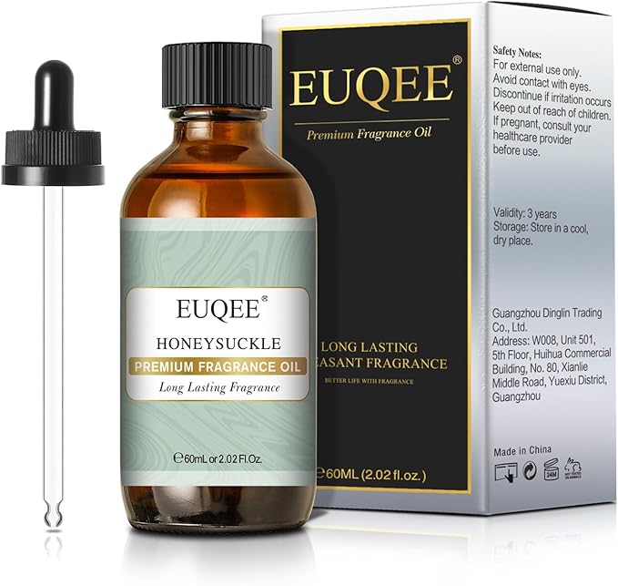 EUQEE Honeysuckle Fragrance Oil 60 ml Premium Fragrance Essential Oil with Glass Dropper for Candle Making, DIY Bath Bombs, Aromatherapy (2.02 Fl oz) - Bloomnest
