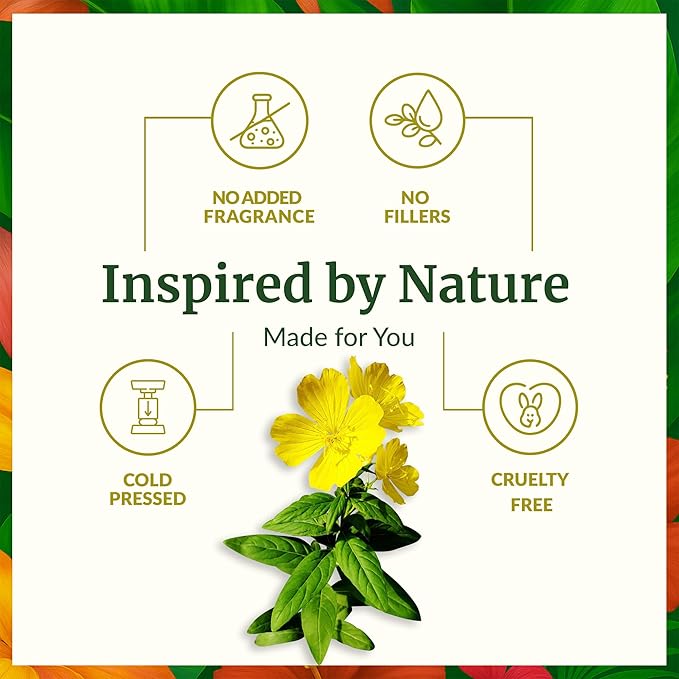 SVA Evening Primrose Oil Organic - 4 Fl Oz – 100% Natural Cold Pressed Organic Evening Primrose Oil - for Face, Skin Care, Hair Care, Scalp Massage & Body Massage – Carrier Oil with Dropper - Bloomnest