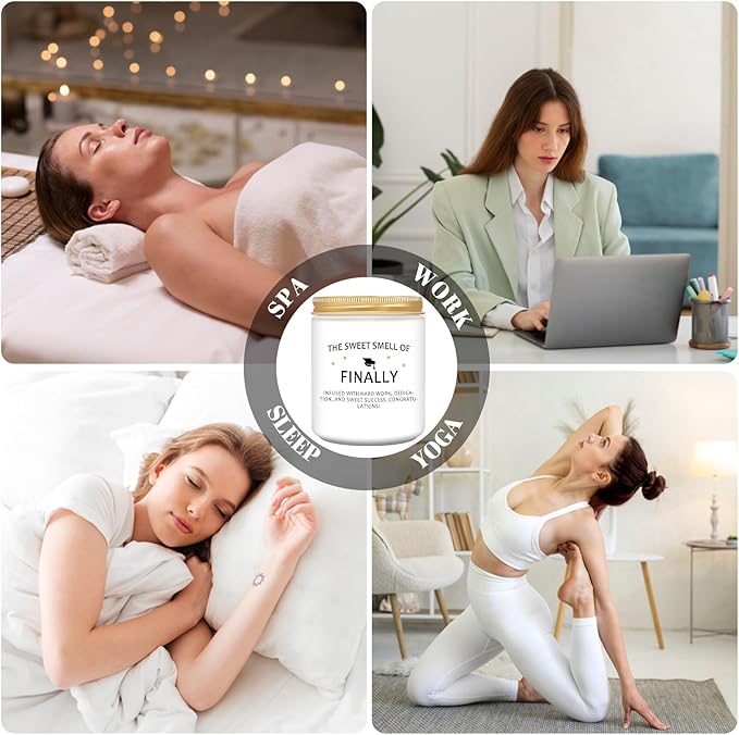 Homsolver Funny Graduation Gifts for Her Him, College, High School, Masters Degree, Phd, Nurse Graduation Gifts for Women & Men, Scented Candles