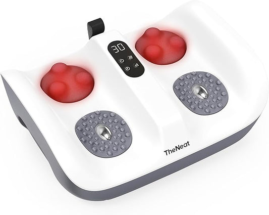 TheNeat Foot Massager Machine with Heat, Vibration, Shiatsu Foot Calf Massager, Kneading Massage, Suitable for Home & Office, 2 Speed Options, NeatVibe - Bloomnest