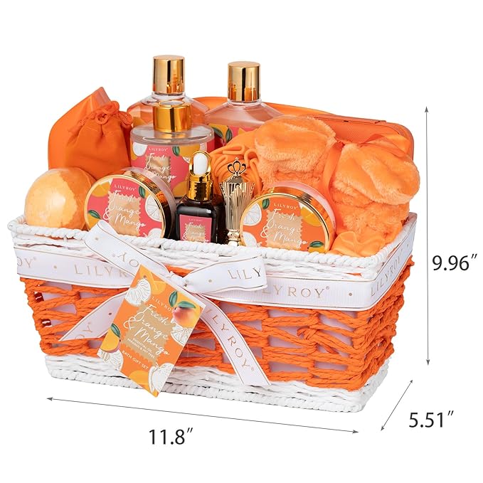 Valentines Day Gifts for Women Gift - 23-Piece Bath and Body Gift Basket Set for Women, Spa Gift Baskets, Bath Gift Set | Mothers Day Gifts for Mom, Christmas, Birthday, Holiday Gift Idea for Her
