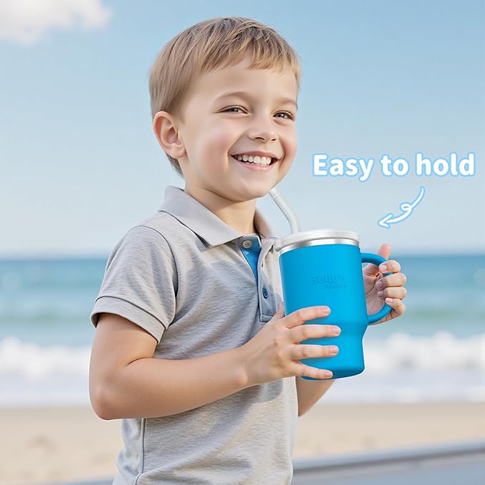 Bella's Friends Handy Mini Tumbler – Adorable 9 oz Sippy Cup for Toddlers 1-3 years old, Flexible Straw, Stainless Interior & Silicone Body, Leak‑Proof, Dishwasher Safe, Ideal for Travel or At Home - Bloomnest