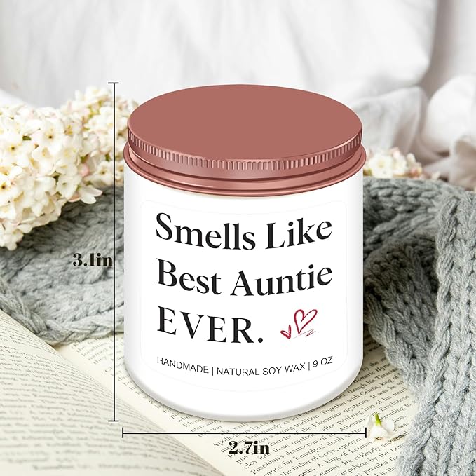Homsolver Gifts for Aunt, Birthday Mothers Christmas Thanksgiving Gifts for Aunt, Smells Like Best Auntie Ever Scented Candles - Bloomnest