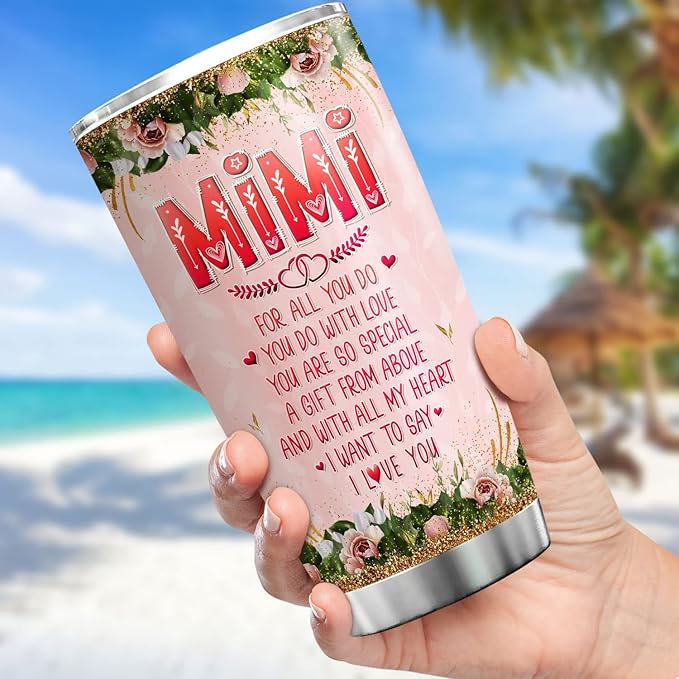 Mimi Tumbler Gift For Grandma From Grandkids You Are The Mimi Everyone Wishes They Had Flower Floral Coffee Mug With Lid 20oz Mothers Day Cup Grandmother Birthday Gifts Ideas - Bloomnest