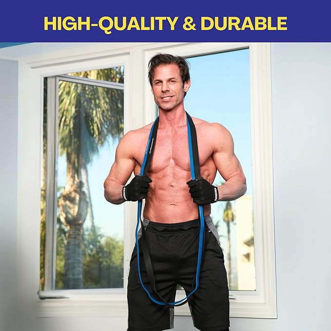 Anchor Gym Set of 4 Long Resistance Bands for Working Out - Exercise Loop Bands for Men and Women - Stretching Bands for Pull Ups, and Full Body Resistance Training - Bloomnest