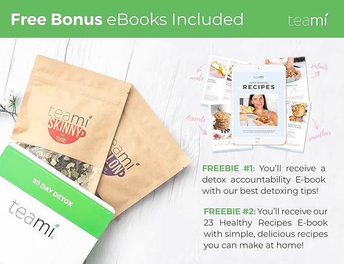 Teami® 30-Day Detox Tea Pack: All-Natural Teatox Kit with Teami Skinny & Colon Cleanse Loose Leaf Herbal Teas Lemon & Original - Bloomnest