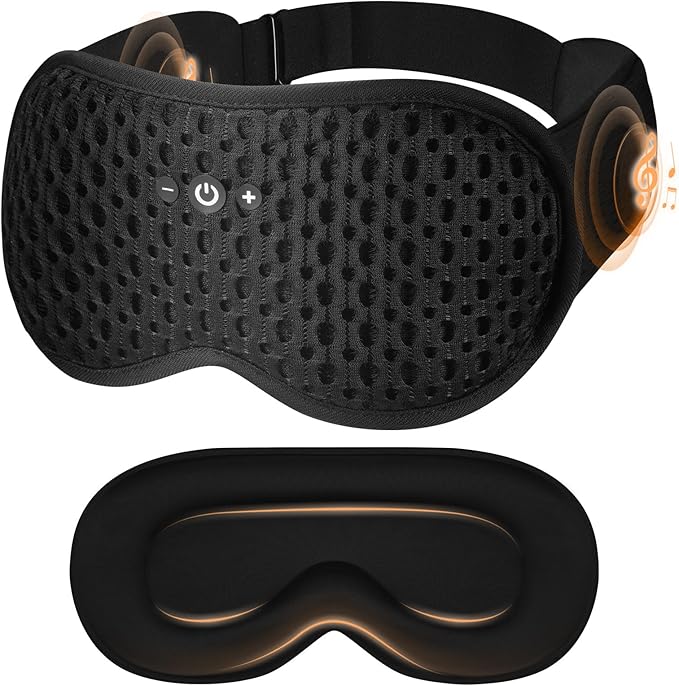 Adjustable 3D Contoured Sleep Mask with Bluetooth Headphones, Eye Masks for Sleeping, Wireless Sleeping Headphones for Men, Women, Cool Gadget Gift - Bloomnest