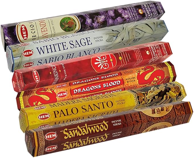 Hem Incense Sticks Variety Pack #30 and Incense Stick Holder Bundle with 6 Classic Fragrances - Bloomnest