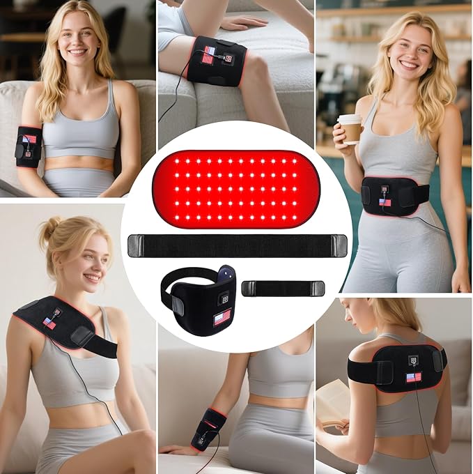 Red-Light-Therapy-for-Body,2026 Upgraded 4 Modes Near Infrared Light for Body Pain Relief,High-Efficiency Spherical Lamp Dual-Wave LEDs(660nm&850nm),Corded-electric for Effective Therapy(12.4*6.1IN)