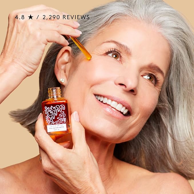 Naked & Thriving Rejuvenate Restorative Face Oil | Organic, Vegan, & Naturally-Derived Skin Care | Reduce the Look of Wrinkles and Moisturize Skin (1.18 oz/35 mL) - Bloomnest