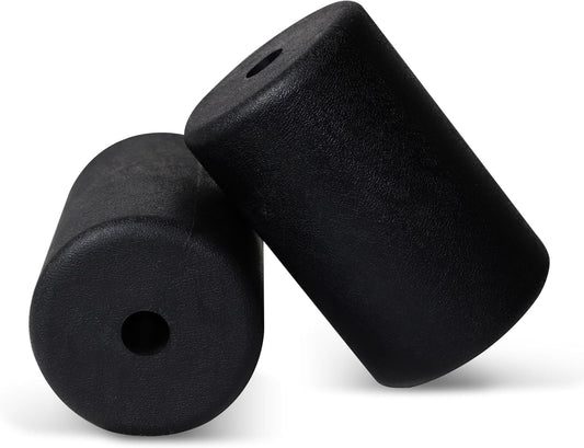 WF Athletic Supply PU/Foam Foot Pads, Foam Roller for Exercise Machines Equipment Replacements, Roller Pad for Leg Extension, PEC Deck Pads for Weight Bench, Sold by Pair (7” x 4.5” OD x 0.875” ID)