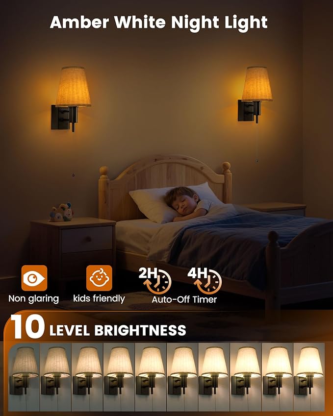 Battery Operated Wall Sconces Set of Two, Wireless Wall Lights with 5200mAh RGB Dimmable Detachable Battery, Rechargeable Wall Sconce with Remote for Home Decor, Easy DIY Installation - Bloomnest