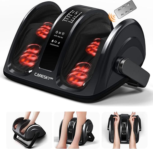 Foot Massager for Neuropathy, FSA Eligible HSA Feet Massager with Heat, 3-Heating for Circulation and Pain Relief, Deep Kneading Rolling for Calf-Feet-Arm Relaxation, Plantar Fasciitis - Bloomnest