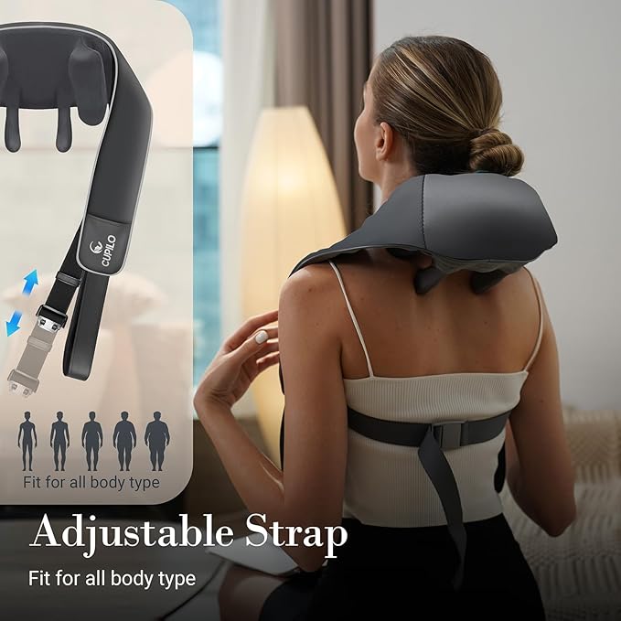 Shiatsu Neck Massager with Heat - [2025 Upgraded] FSA Eligible, Cordless Neck Massager for Pain Relief with Wireless Controller,Massage for Back Shoulder Traps,Ideal Gifts for Women,Men