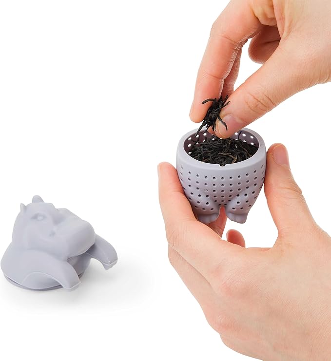Tea Infuser for Loose Leaf Tea - Par-Tea Pack Silicone Strainer Animals, A Fun and Ideal Gift for Tea Lovers, Friends, and Family, 5-Pack Loose Leaf Steeper Set in Soft Multi-Color Designs