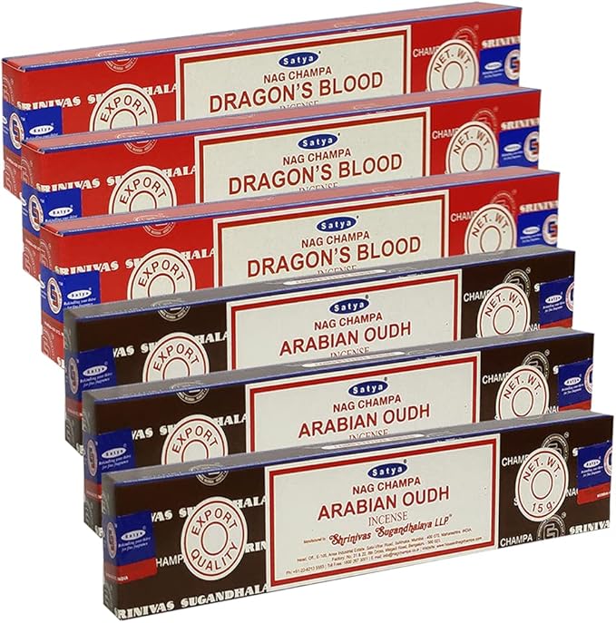 Dragons Blood Arabian Oudh Incense Sticks & Holder Bundle Variety Pack from House of Nag Champa Incense Sticks and Trumiri TRUMIRI