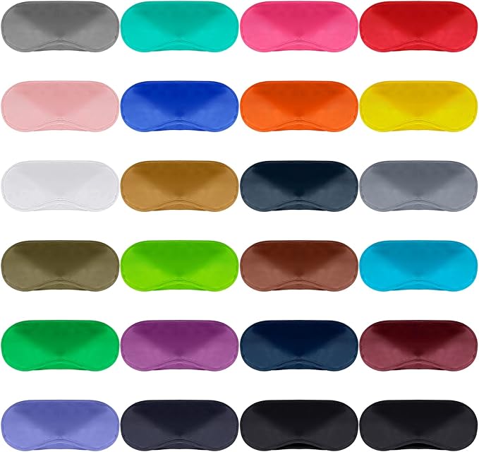 100 Pack Eye Mask Disposable Blindfolds for Games with Nose Pad Soft Eye Cover Party Pack Sleep Mask for Women Men Kids(Multi Color) - Bloomnest