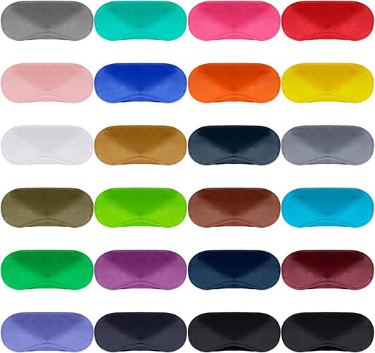 100 Pack Eye Mask Disposable Blindfolds for Games with Nose Pad Soft Eye Cover Party Pack Sleep Mask for Women Men Kids(Multi Color) - Bloomnest