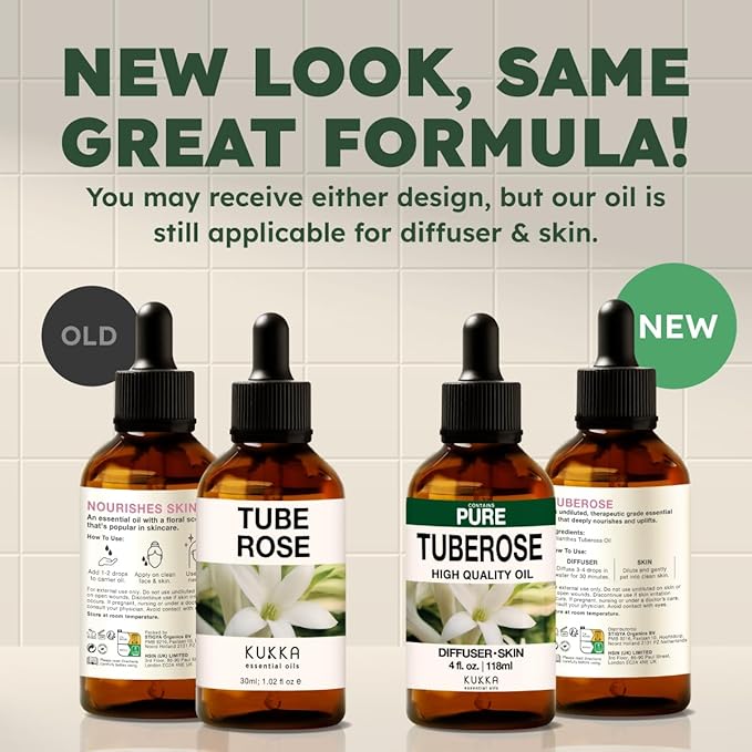 KUKKA Tuberose Essential Oils - 1 Fl Oz - for Hair, Skin, Diffuser, Aromatherapy & DIY Soap Making Scent - Bloomnest