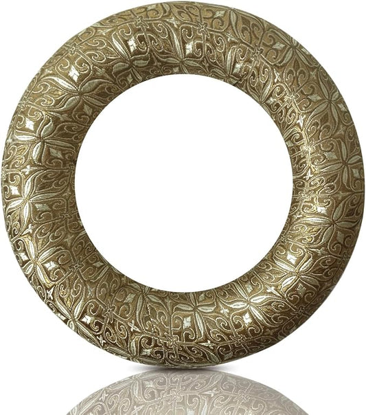 Singing Bowl Cushion for Tibetan Singing Bowls, Handmade Silk Brocade Round Cushion Pillow for Sound Healing and Crystal Sound Bowls Accessories(6.7 Inch,Brown) - Bloomnest