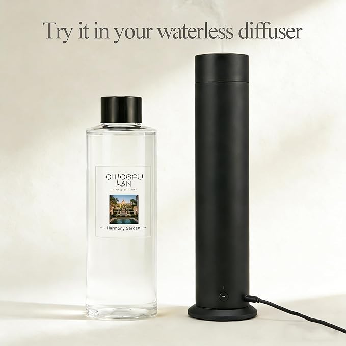 Chloefu LAN Harmony Garden Scented Oil Diffuser Refill 6.76 fl oz Crisp Botanical Aromatherapy Oil for Bedroom & Patio Outdoor-Inspired Air Freshener, 0% Alcohol, Unique Blend to Relieve Stress - Bloomnest