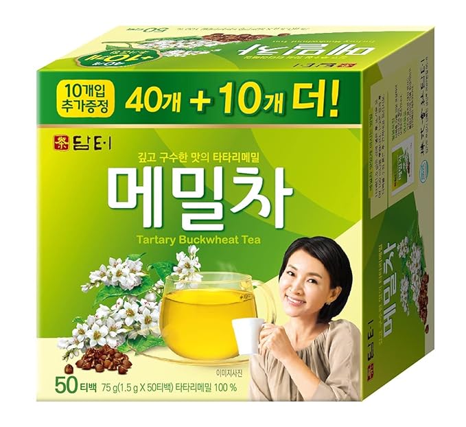 Damtuh Tartary Buckwheat Tea – Nutty & Refreshing Herbal Tea, Caffeine-Free, 50 Tea Bags (1.5g each) - Bloomnest