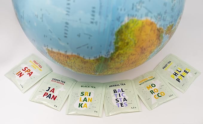 ACORUS | Travel Tea Set Vol. II | Tea Gift Set of 6 Flavors of Different Destination | Discover the World With a Cup of Tea | Assorted Tea Variety Pack | Large Tea Sampler Box | 60 Tea Bags - Bloomnest