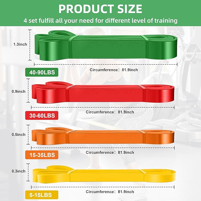 Resistance Bands,Exercise Bands,Workout Bands,Resistance Bands Set for Legs,Pull Up Bands,Stretch Bands for Exercise,Muscle Training, Physical Therapy, Shape Body, Men Women - Bloomnest
