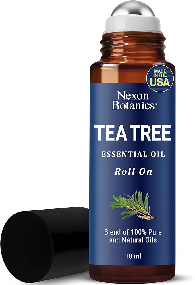 Tea Tree Oil Roll-On 10 ml - 100% Pure, Natural Essential Oil for Aromatherapy, Skin, Face & Body - Pre-Diluted for Travel - Nexon Botanics - Bloomnest
