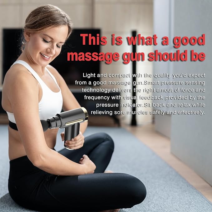 cotsoco Massage Gun, Massage Gun Deep Tissue for Pain Relief with 4 Massage Heads & 6 Speeds, Electric Mini Handheld Body Massager for Any Pain Relief, Best Gifts for Dad and Mom - Bloomnest