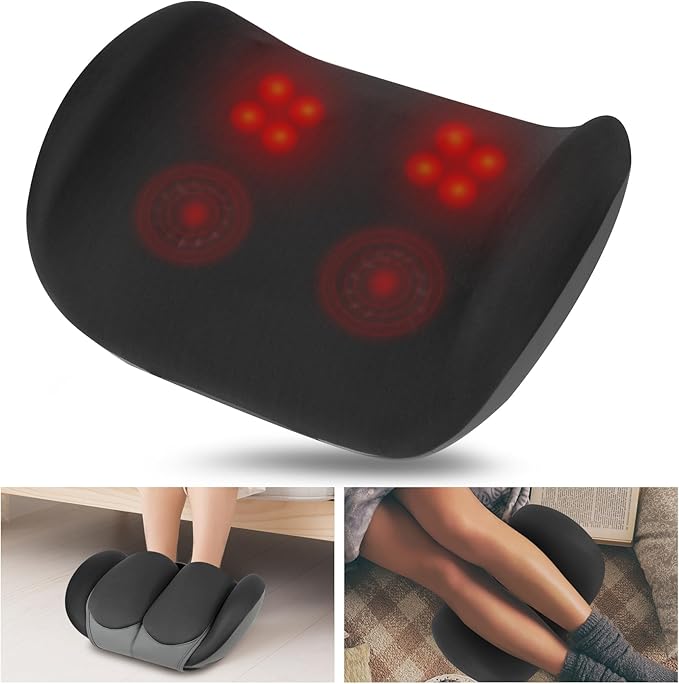 Shiatsu Foot and Calf Massager with Heat, Vibrating Massage Machine for Plantar Fasciitis, Neuropathy, Blood Circulation, Thigh Leg Muscle Tension, Deep Tissue Massager, Fathers Day Dad Gifts - Bloomnest