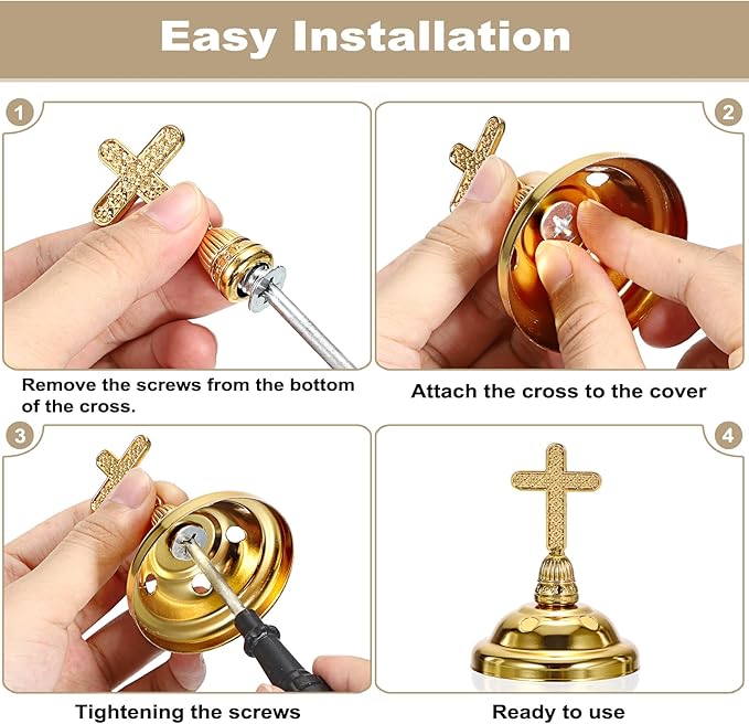 JUXYES Vintage Incense Burner Holder with Ash Catchers and Cross Lid, Metal Censer Antique Charcoal Incense Resin Burner with Tongs, Zinc Alloy Spiritual Aromatherapy Yoga Meditation Retro Home Decor - Bloomnest