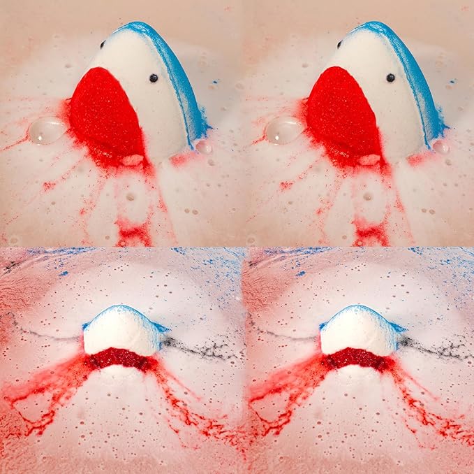 Shark Bath Bombs for Kids with Surprise Inside SEA Animals - Natural and Safe Bath Bombs Gift Set for Girls & Boys - Multicolored Organic Bubble Bath. - Bloomnest