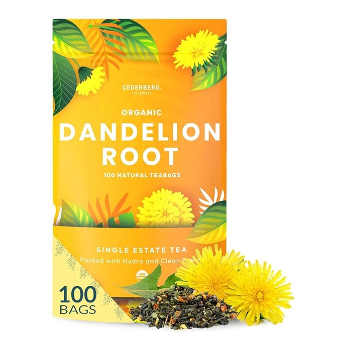 Organic Dandelion Root Tea-100 Tea Bags | Organic Herbal Tea | Eco-Friendly Tea Bags | Non-GMO Caffeine Free Tea - Bloomnest