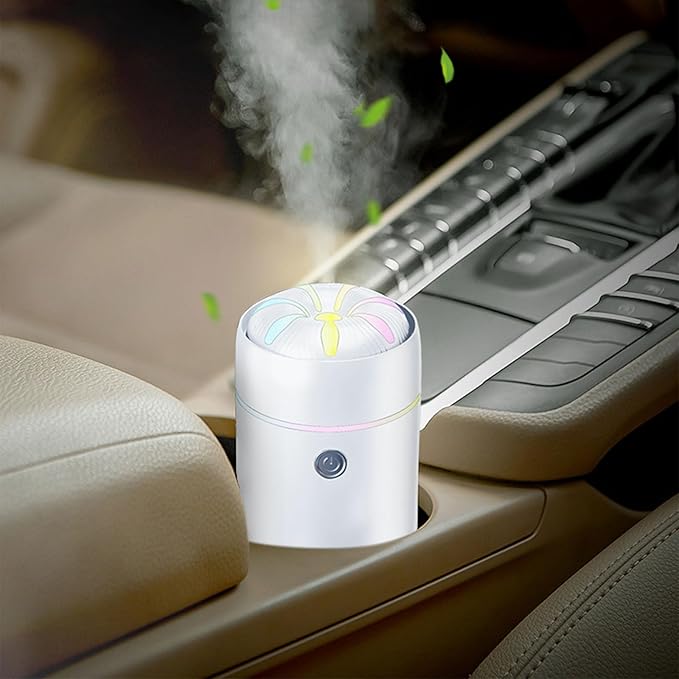 Car Diffuser, Car Humidifier, Car Diffusers for Essential Oils, Smart Car Air Freshener Diffuser, USB Cool Mist Humidifier Diffuser for Car Home Office Bedroom (White) - Bloomnest
